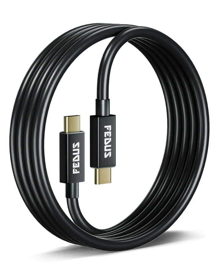FEDUS USB 4 Cable Thunderbolt 4 Cable 40Gbps 240W [8K@60Hz 4K@144Hz] 100W PD 3.1 Fast Charging Type C Cable USB C to USB C Cable USB C Display Cable Compatible with iPhone 15 Pro, MacBook, eGPU, SSD Cheeku Technologies