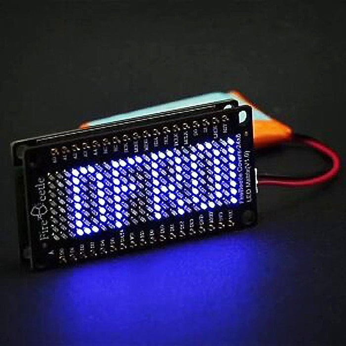 FireBeetle Covers - 24×8 LED Matrix (Blue) by DFRobot - The Pi Hut