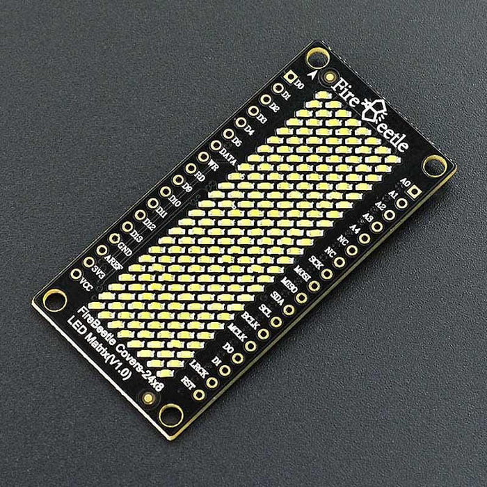 FireBeetle Covers - 24×8 LED Matrix (Red) [Discontinued] by DFRobot - The Pi Hut