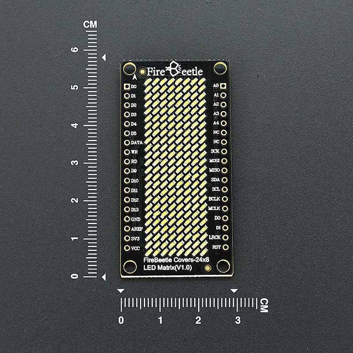 FireBeetle Covers - 24×8 LED Matrix (Red) [Discontinued] by DFRobot - The Pi Hut