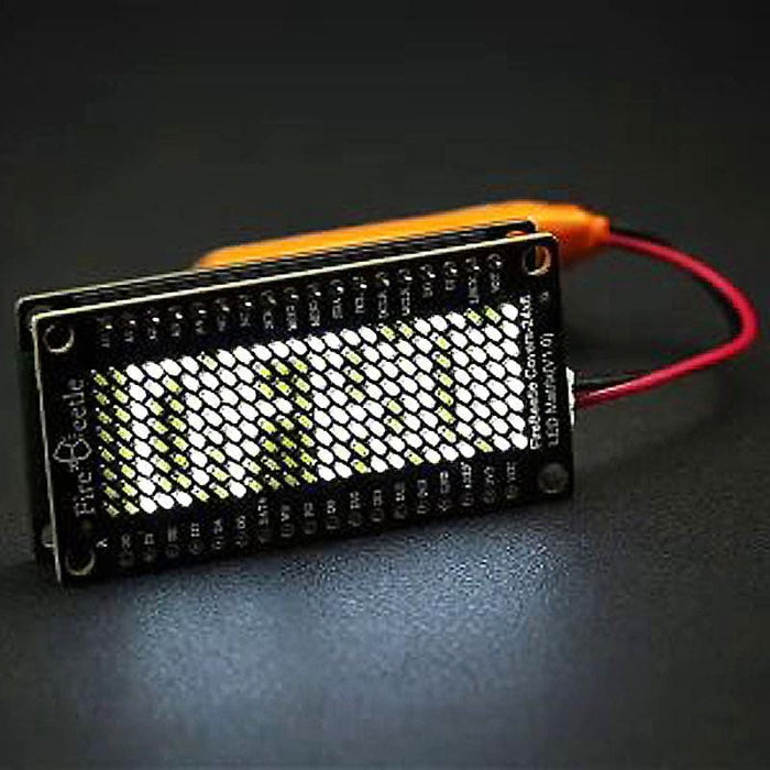 FireBeetle Covers - 24×8 LED Matrix (White) by DFRobot - The Pi Hut