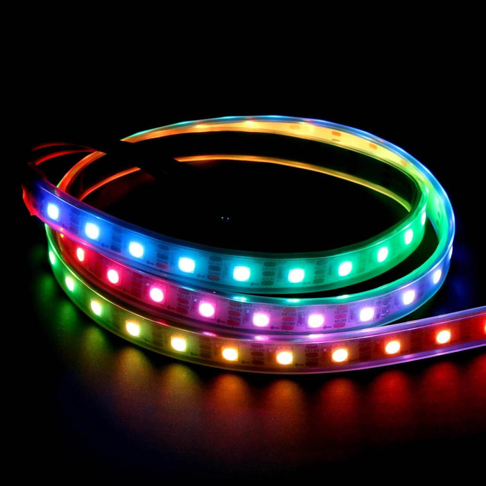 Flexible RGB LED Strip (NeoPixel/WS2812/SK6812 compatible) - 60 LED/Metre by Illuminate - The Pi Hut