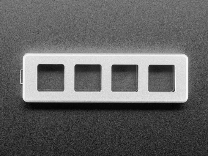 Four Key Silver Aluminum Keypad Shell Enclosure (MX Compatible Switches) [Discontinued] by The Pi Hut - The Pi Hut