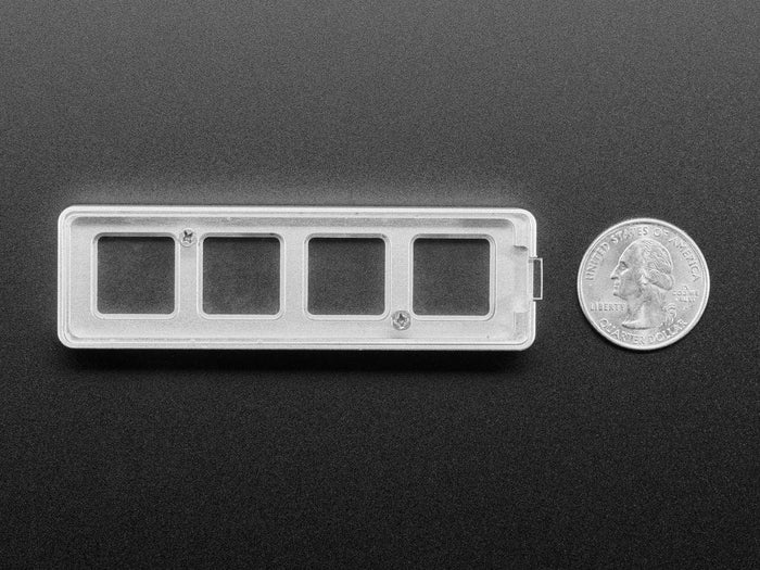 Four Key Silver Aluminum Keypad Shell Enclosure (MX Compatible Switches) [Discontinued] by The Pi Hut - The Pi Hut