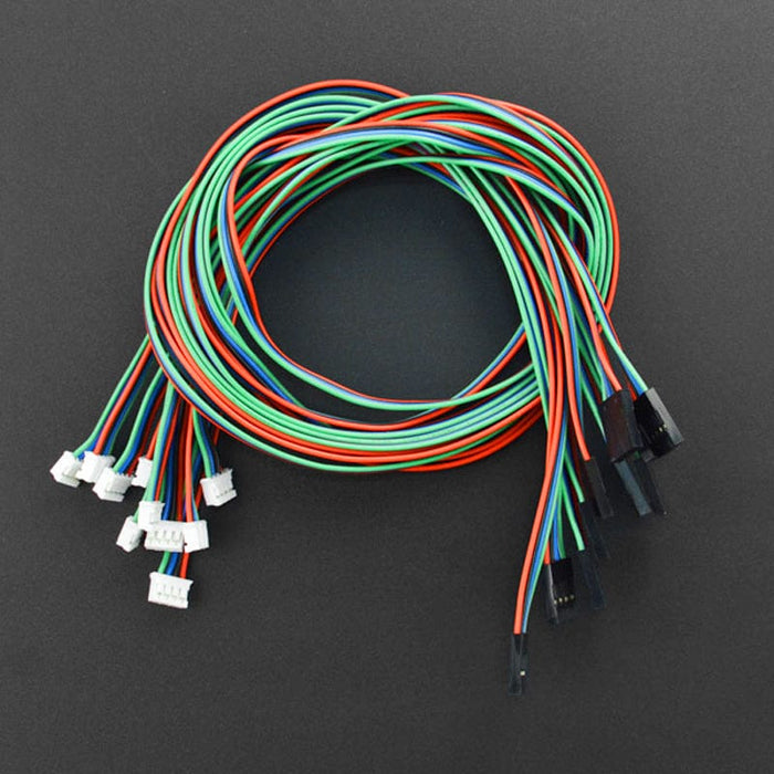 Gravity: 4Pin I2C/UART Sensor Cable for Arduino - 50cm (10 Pack) by DFRobot - The Pi Hut