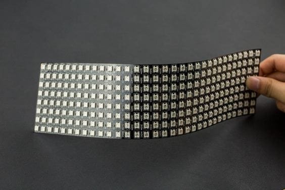 Gravity: Flexible 8x32 RGB LED Matrix [Discontinued] by DFRobot - The Pi Hut