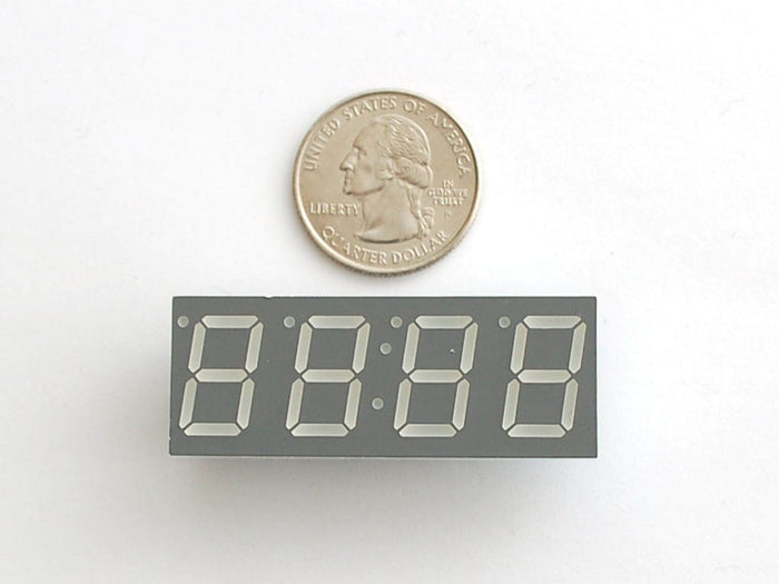 Green 7-segment clock display - 0.56" digit height [Discontinued] by The Pi Hut - The Pi Hut