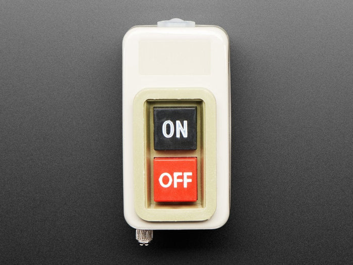 Hefty On-Off Pushbutton Power Switch [Discontinued] by The Pi Hut - The Pi Hut