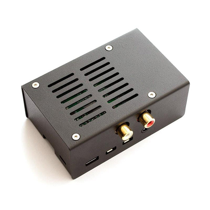 HiFiBerry DAC/ADC Raspberry Pi 4 Steel Case - Black [discontinued] by HiFiBerry - The Pi Hut
