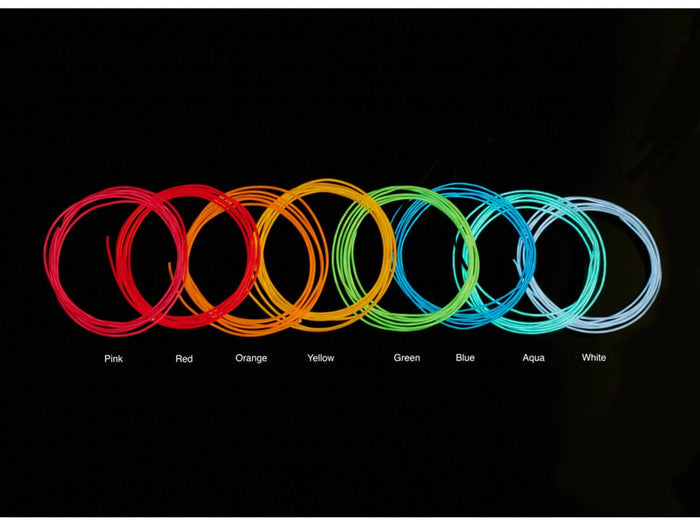 High Brightness Pink Electroluminescent (EL) Wire - 2.5 meters (High brightness, long life) by The Pi Hut - The Pi Hut