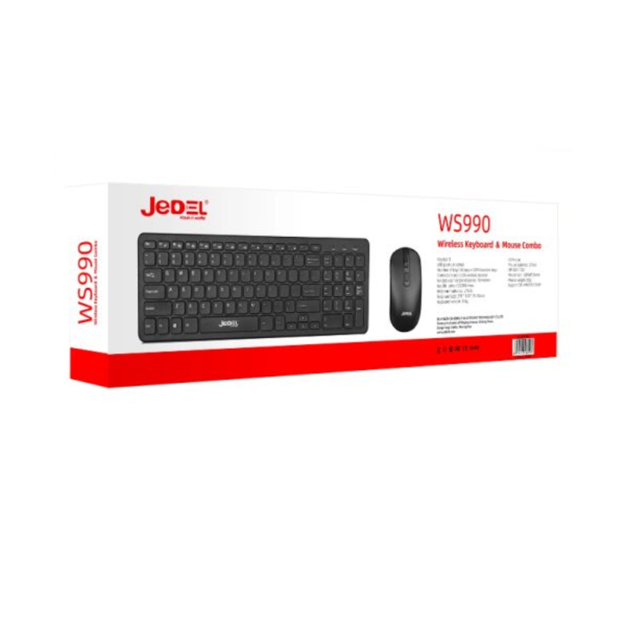 Jedel WS990 Wireless Multimedia Keyboard & Optical Mouse Desktop Kit 1