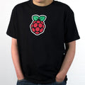Kids Black Raspberry Pi Logo T-shirt [discontinued] by Raspberry Pi - The Pi Hut