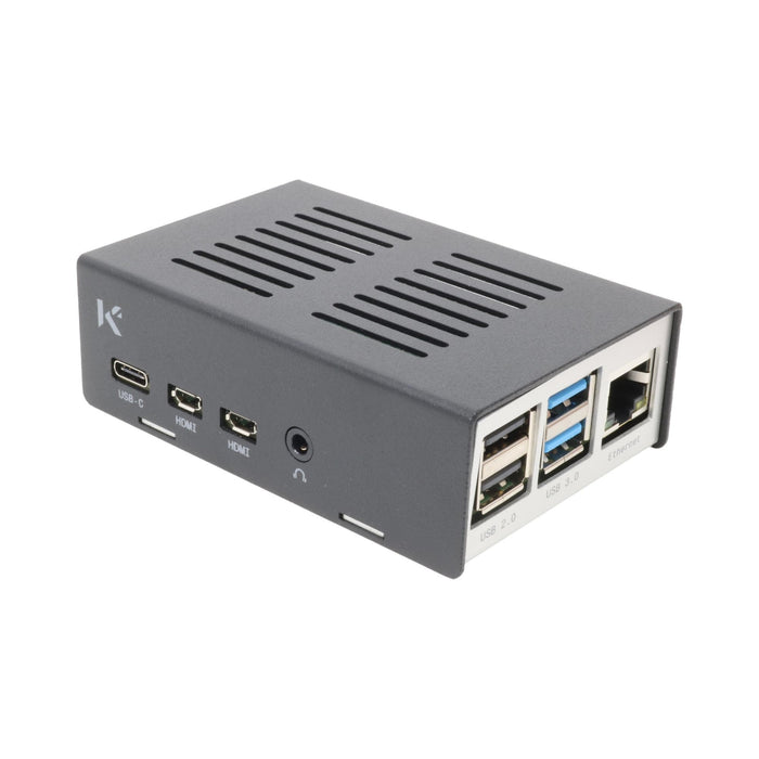 KKSB Raspberry Pi 4 Case - Black/Silver [Discontinued] by KKSB - The Pi Hut