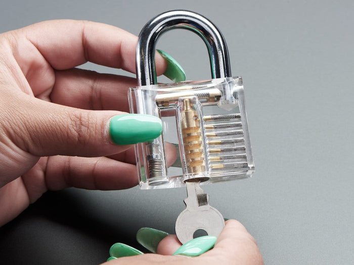 Large Clear Practice Padlock by The Pi Hut - The Pi Hut