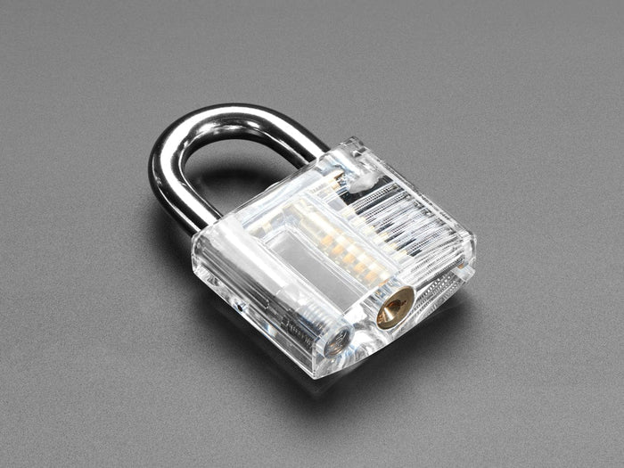 Large Clear Practice Padlock by The Pi Hut - The Pi Hut