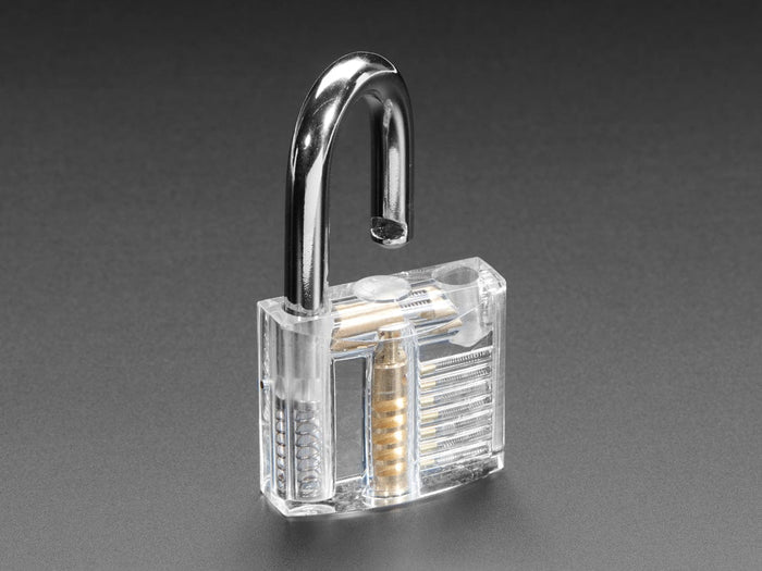 Large Clear Practice Padlock by The Pi Hut - The Pi Hut