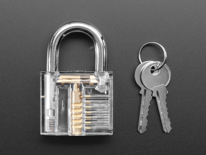 Large Clear Practice Padlock by The Pi Hut - The Pi Hut