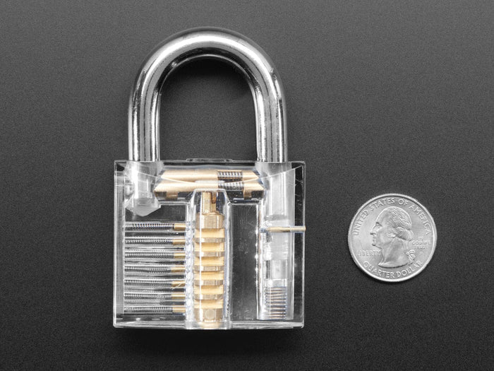 Large Clear Practice Padlock by The Pi Hut - The Pi Hut