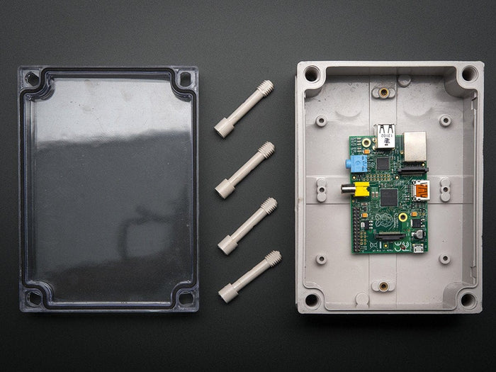 Large Plastic Project Enclosure - Weatherproof with Clear Top by The Pi Hut - The Pi Hut