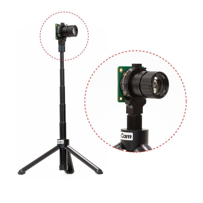 Lightweight Mini Tripod Stand with Extender for Raspberry Pi HQ Camera [discontinued] by Arducam - The Pi Hut