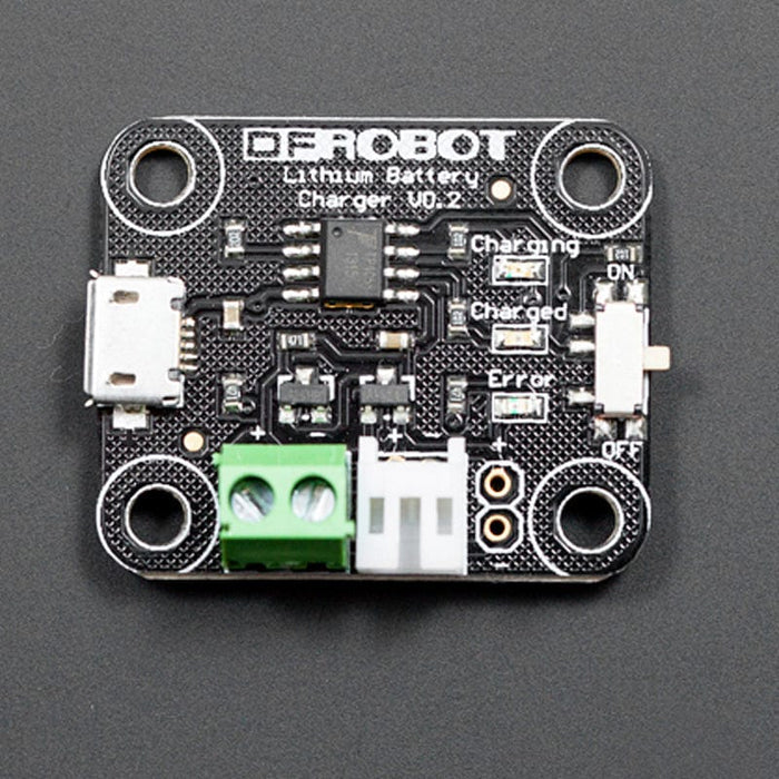 Lithium Battery Charger by DFRobot - The Pi Hut