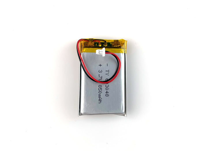 Lithium Ion Polymer LiPo Battery - 3.7V 850mAh [Discontinued] by ModMyPi - The Pi Hut