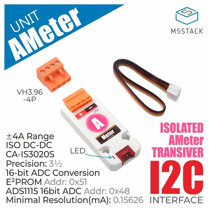 M5Stack Ammeter Unit (ADS1115) by M5Stack - The Pi Hut