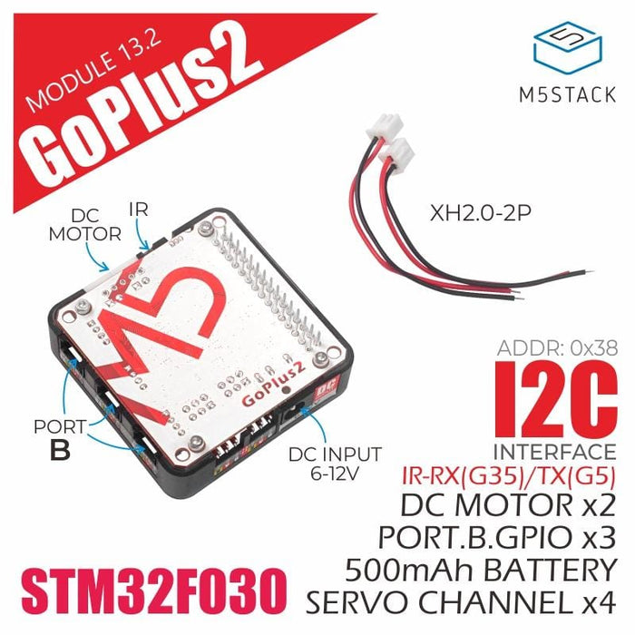 M5Stack Goplus2 DC Motor and Servo Driver Module (STM32F0) by M5Stack - The Pi Hut
