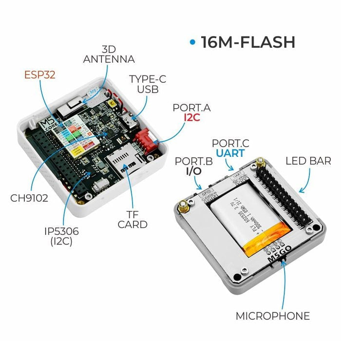 M5Stack M5GO IoT Starter Kit V2.6 [Discontinued] by M5Stack - The Pi Hut