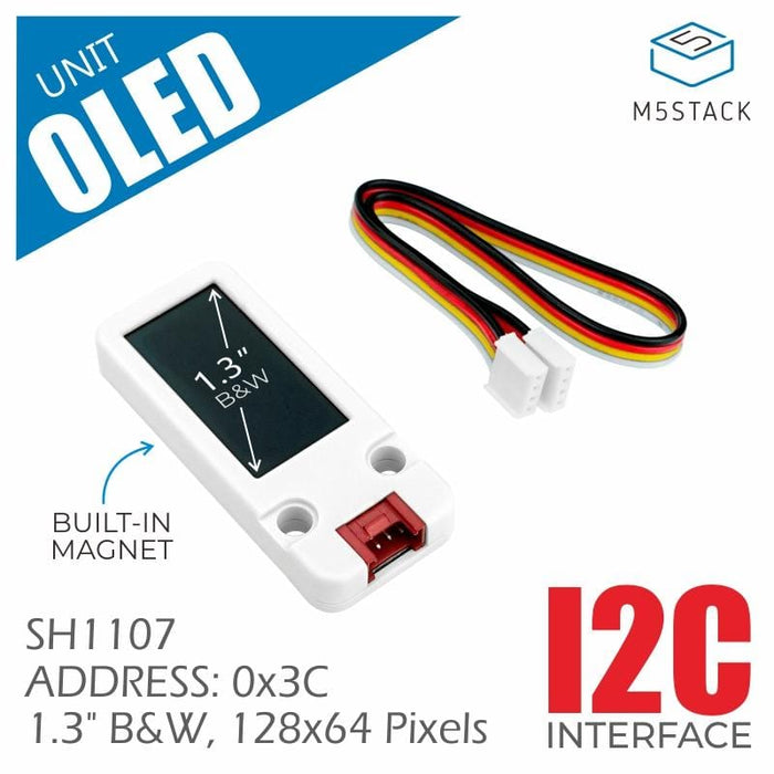 M5Stack OLED Unit 1.3" 128 × 64 Display by M5Stack - The Pi Hut
