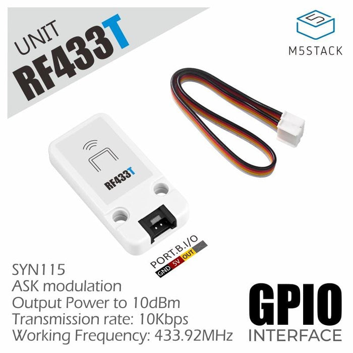 M5Stack RF UNIT 433MHz Transmitter (SYN115) by M5Stack - The Pi Hut