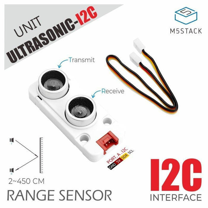 M5Stack Ultrasonic Distance Unit I2C (RCWL-9620) by M5Stack - The Pi Hut