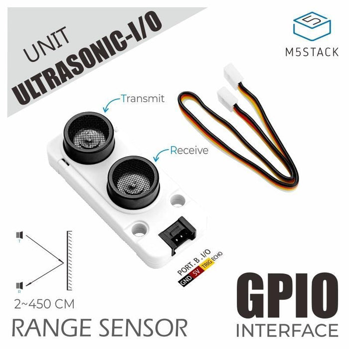 M5Stack Ultrasonic Distance Unit I/O (RCWL-9620) by M5Stack - The Pi Hut