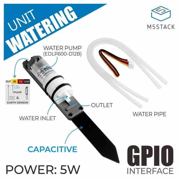 M5Stack Watering Unit with Mositure Sensor and Pump by M5Stack - The Pi Hut