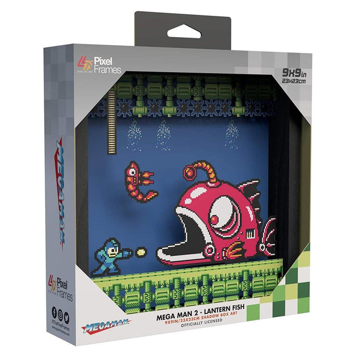 Mega Man 2 Lantern Fish Pixel Frame (9x9") [Discontinued] by Pixel Frames - The Pi Hut