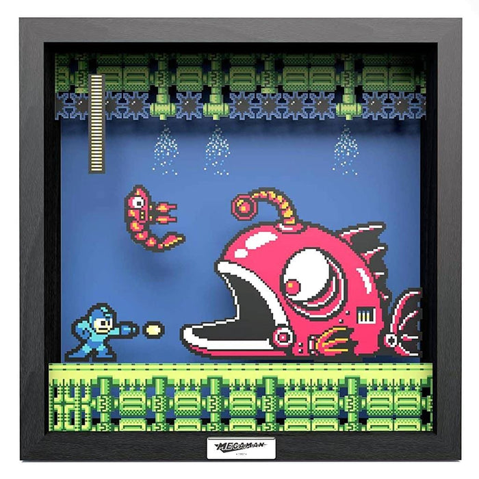 Mega Man 2 Lantern Fish Pixel Frame (9x9") [Discontinued] by Pixel Frames - The Pi Hut