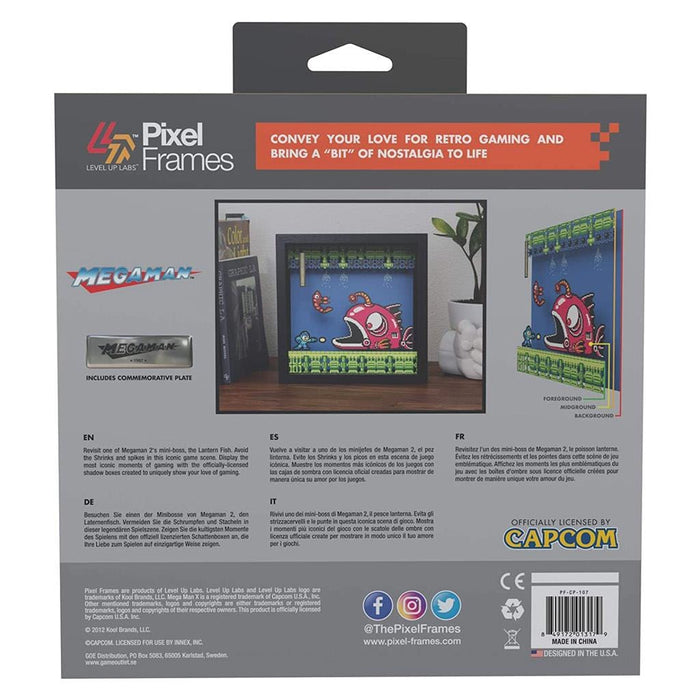Mega Man 2 Lantern Fish Pixel Frame (9x9") [Discontinued] by Pixel Frames - The Pi Hut
