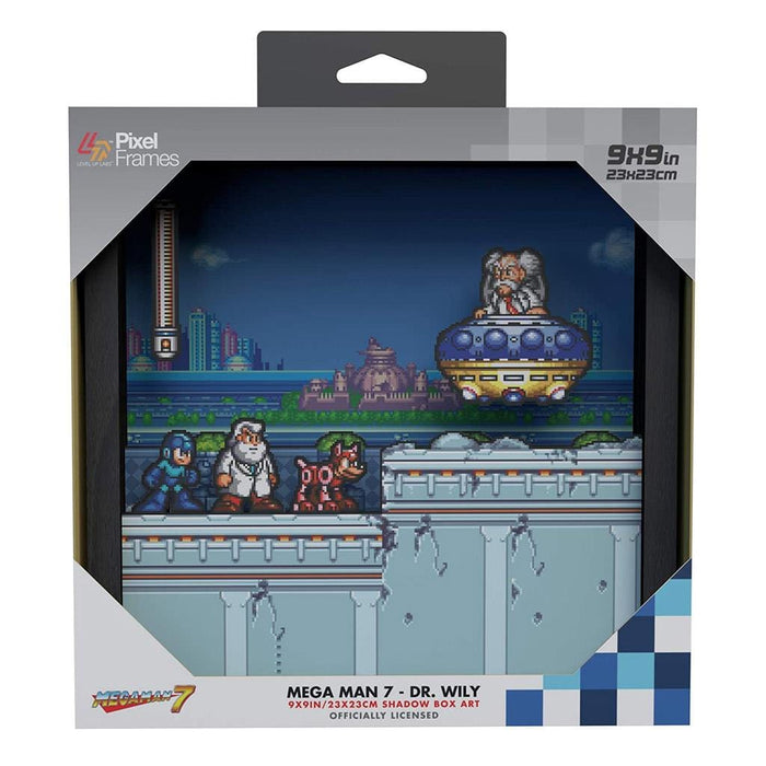 Mega Man 7: Dr Wily Pixel Frame (9x9") [Discontinued] by Pixel Frames - The Pi Hut