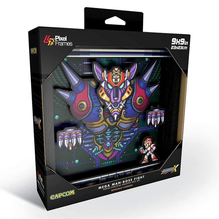 Mega Man Boss Fight Pixel Frame (9x9") [Discontinued] by Pixel Frames - The Pi Hut