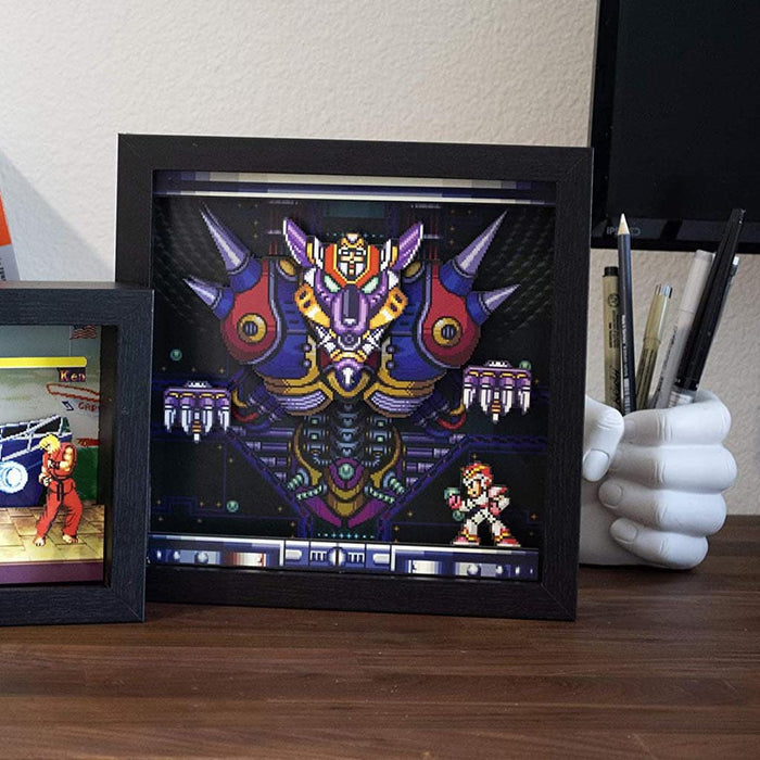 Mega Man Boss Fight Pixel Frame (9x9") [Discontinued] by Pixel Frames - The Pi Hut