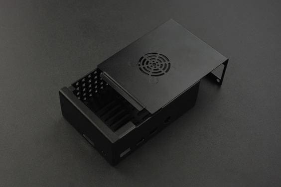 Metal Case with Heatsink & Fan for Raspberry Pi 4 Model B [Discontinued] by DFRobot - The Pi Hut