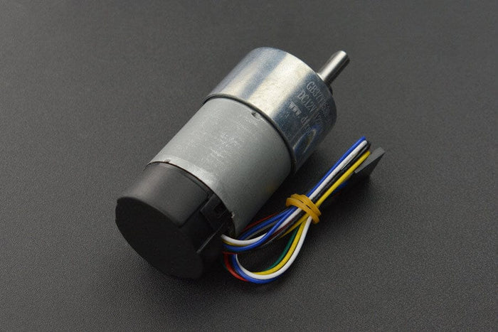 Metal DC Geared Motor w/Encoder - 12V 122RPM 38Kg.cm by The Pi Hut - The Pi Hut