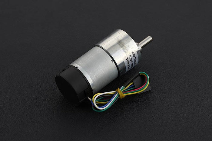 Metal DC Geared Motor w/Encoder - 12V 83RPM 45Kg.cm by DFRobot - The Pi Hut