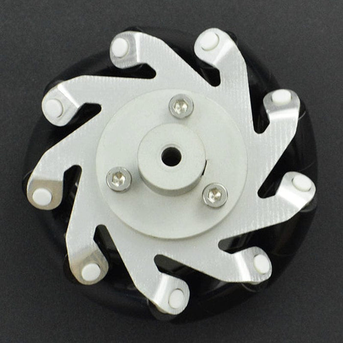 Metal Mecanum Wheel with Motor Shaft Coupling (65mm) - Left by DFRobot - The Pi Hut