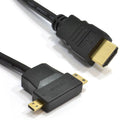 Micro and Mini HDMI Hammerhead Cable - 1m [Discontinued] by The Pi Hut - The Pi Hut