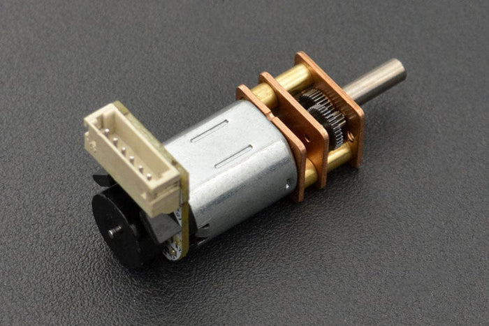 Micro Metal Geared Motor with Encoder - 6V 105RPM 150:1 by The Pi Hut - The Pi Hut