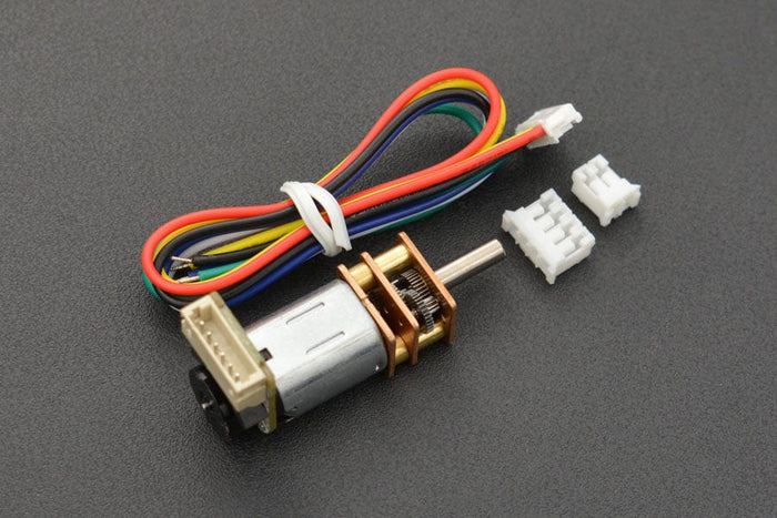 Micro Metal Geared Motor with Encoder - 6V 310RPM 50:1 by The Pi Hut - The Pi Hut