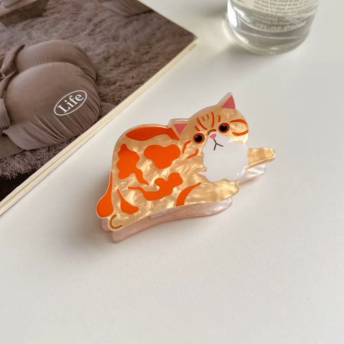 Mini Cat Hair Claw Clip