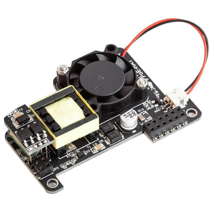 Mini Power over Ethernet (PoE) HAT for Raspberry Pi 4 - With Fan [discontinued] by Uctronics - The Pi Hut