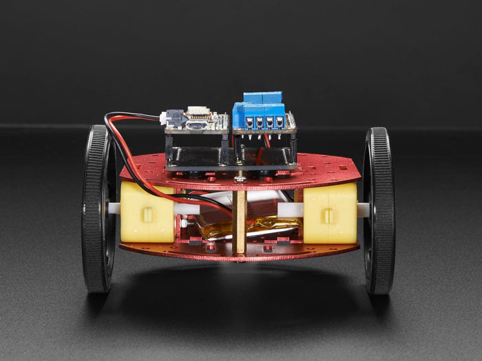 Mini Round Robot Chassis Kit - 2WD with DC Motors by Adafruit - The Pi Hut